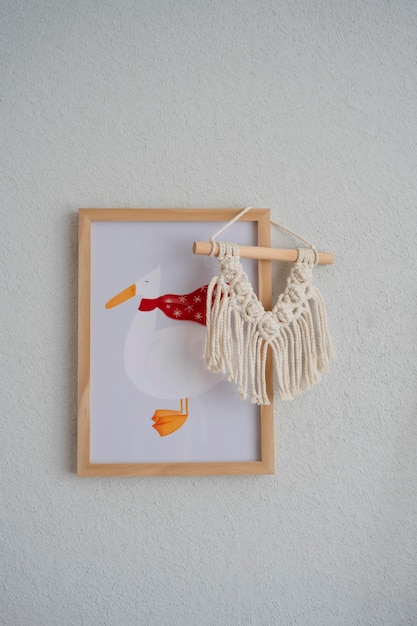 haftowany obraz na tle