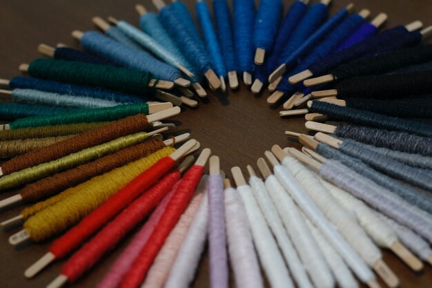 tkaniny i nici w aranżacji