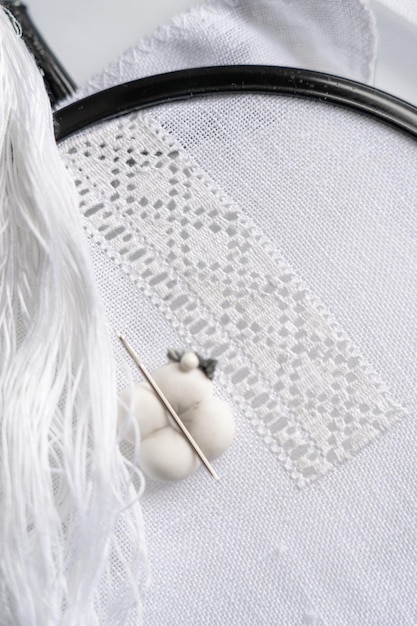 haftowane detale na ubraniu